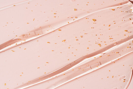 Luxurious 24k Gold Cream Gel Texture and Smears