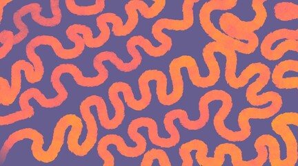 Abstract coral wavy pattern on purple background