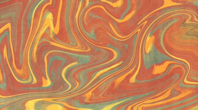 Abstract Marbled Pattern in Warm Earth Tones