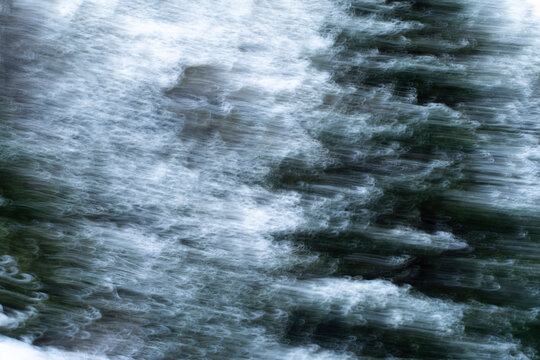 Abstract snow flow texture in grey and green scale