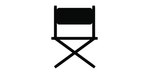 Director chair icon, film director icon. Vector illustration.