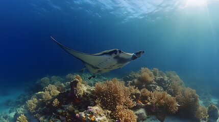 Fototapeta premium Dense rainforest landscape teeming with vibrant bright flower clusters
