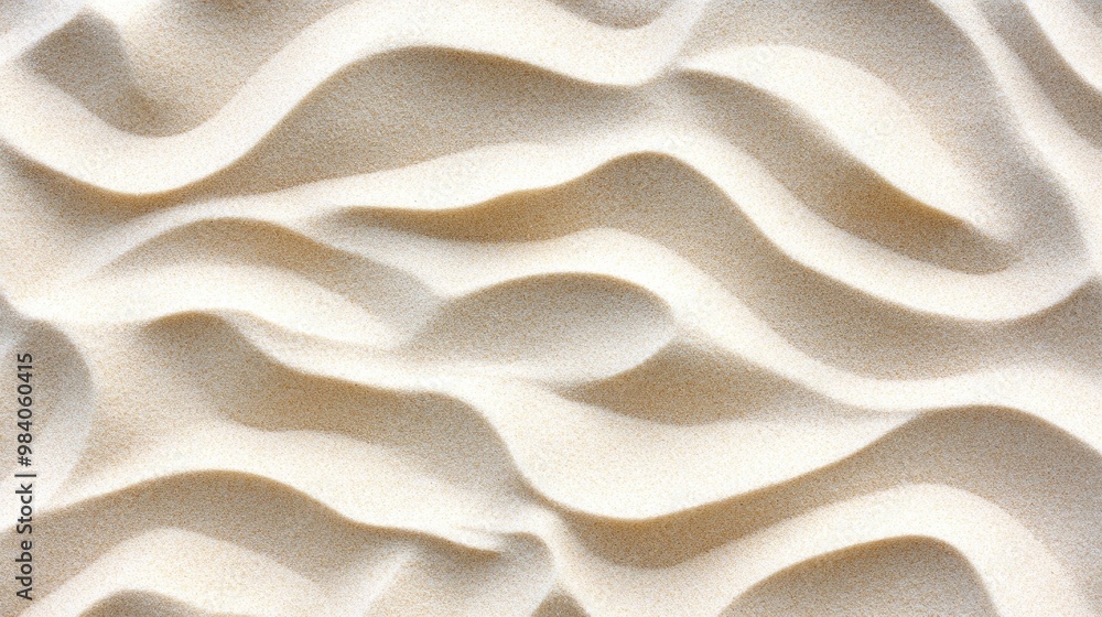 Poster a textured surface with wavy patterns in soft cream tones, creating a dynamic, fluid appearance.