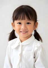 Portrait of an Asian girl, close-up