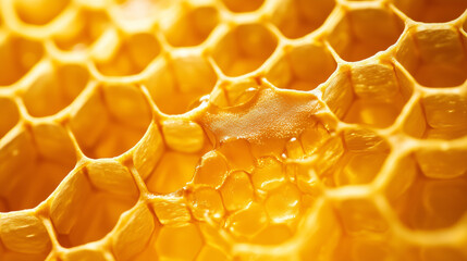 Beautiful warm and engaging picture of honeycomb texture