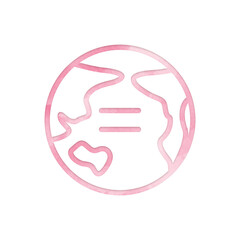 SDGs　10 人や国の不平等をなくそう　水彩画タッチ　デザインアイコン　優しい　エコロジー　シンボル　スタンプ