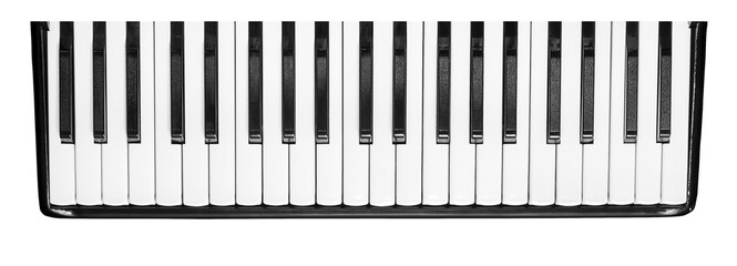 Keyboard of piano or accordion musical instrument
