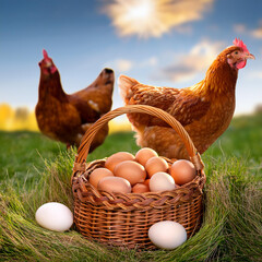 poulet, poule, oiseau, ferme, oeuf,  animal, nid, pondre, volaille, brun, coq, gazon, rouge, oeuf, empennage, agriculture, poussin, isol&eacute;, oiseau, vert, nature, bec, poulet, oeuf, empennage, blanc, p&acirc;