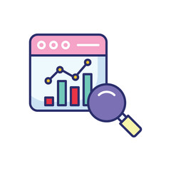 Analytics vector icon stock illustration