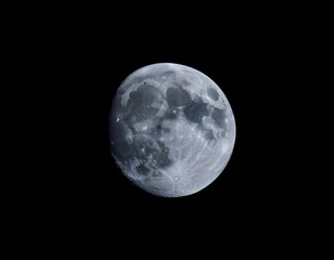 Fototapeta premium Full moon illuminating the night sky, representing lunar phases, astronomy, and nighttime beauty.