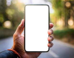 Navigation app on a smartphone screen, illustrating directions, travel, and location services.