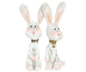 natural cliparts, animals, whale, succulents, cactus, bunnies, treasure box, star fish, star wand and outline elements.