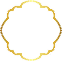 Square Vintage Frame round circular design artistic Gold picture frame luxury golden frame gold border vector royals framework decoration decorative element white background 