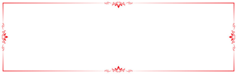 Vector illustration of beautiful floral pattern border on transparent background