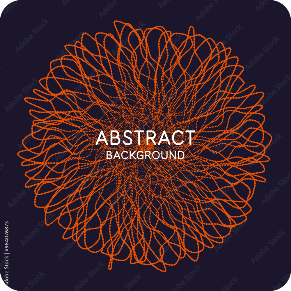 Aufkleber a deformed geometric shape consisting of round particles. abstract geometric background. minimalisti