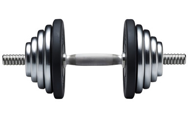 Fototapeta premium PNG Dumbbell sports silver and black gym.