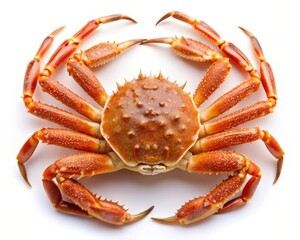 Alaska Crab on Isolated White Background &ndash; Fresh Seafood Delight