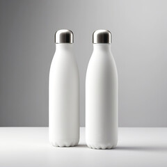 Reusable water bottle standing upright mockup base image