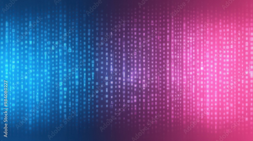 Poster dive into a vibrant digital matrix backdrop with glowing numbers and textures, ideal for techinspire