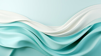 Obraz premium Abstract green wave curve business background