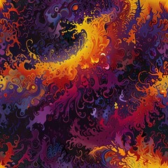 a colorful series of circles with a purple background.