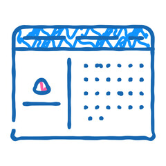 date for visit groomer doodle icon sketch vector. date for visit groomer sign. isolated symbol illustration