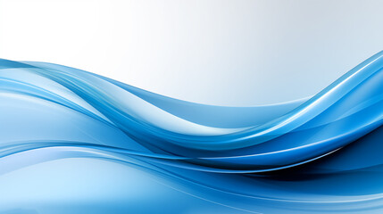 Fototapeta premium Abstract light blue wave curve business background
