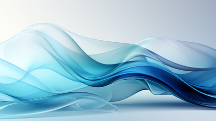 Minimalistic presentation background with a soft blue gradient, featuring abstract wavy lines and subtle geometric shapes, creating a clean and modern look