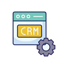 CRM vector icon stock illustration