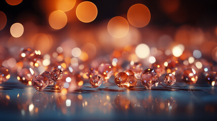 Soft background featuring out-of-focus bokeh lights in warm tones, with a smooth gradient, creating a dreamy and elegant atmosphere, ideal for artistic or inspirational presentations 