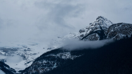 snow covered mountains