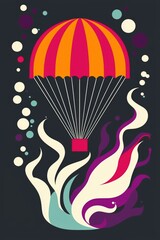 Abstract Parachute Design with Flames