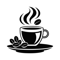 Coffee cup silhouette vector design