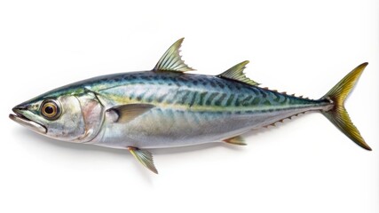 Fototapeta premium Japanese Spanish Mackerel Isolated on White Background