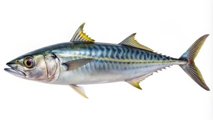 Fototapeta premium Japanese Spanish Mackerel Isolated on White Background