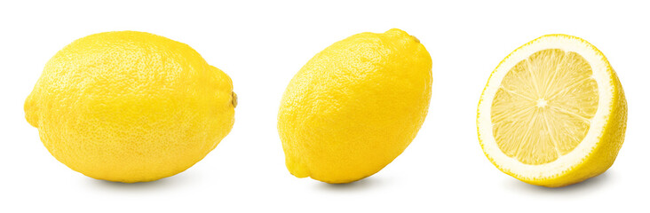 lemon isolated on white background. clipping path
