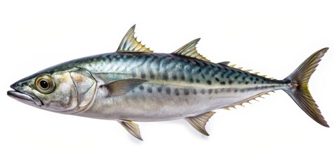 Japanese Spanish Mackerel Isolated on White Background