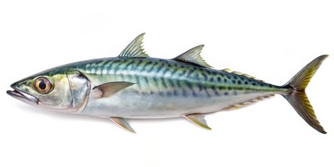 Fototapeta premium Japanese Spanish Mackerel Isolated on White Background