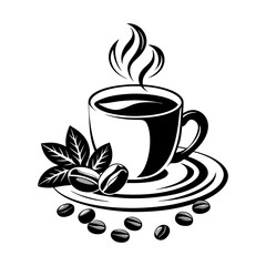 Coffee cup silhouette vector design