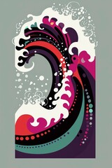 Abstract Colorful Wave Illustration