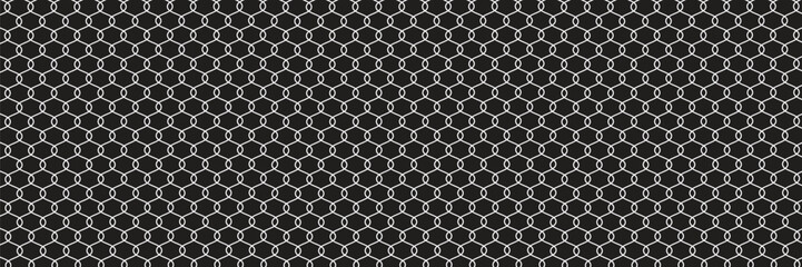 Steel wire chain link fence seamless pattern. Metal lattice with rhombus, diamond shape silhouette. Grid fence background. vektor