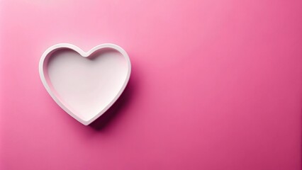 Fototapeta premium background with hearts silhouette on pink backdrop