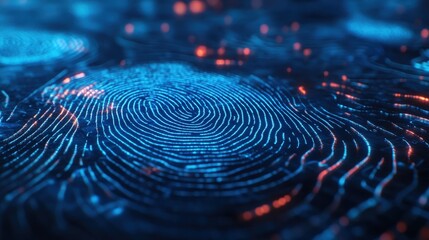 Biometric security technology utilizing fingerprint scanning for enhanced protection against cyber crime in financial services banner