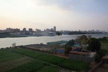 The Nile bank in the Late afternoon
