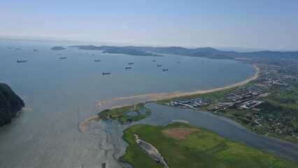 Mountain and sea in far east of Russia