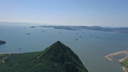 Mountain and sea in far east of Russia