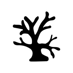 Coral icon vector. Coral reef illustration sign. Algae symbol. Marine life logo.