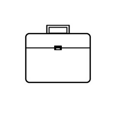 Doodle Icon briefcase business or worker bag illustration on transparent background that can be use for background, slide view, social media, sticker, scrapbook and e.t.c with aesthetic black color