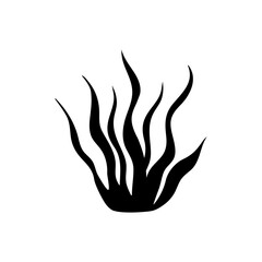 Coral icon vector. Coral reef illustration sign. Algae symbol. Marine life logo.