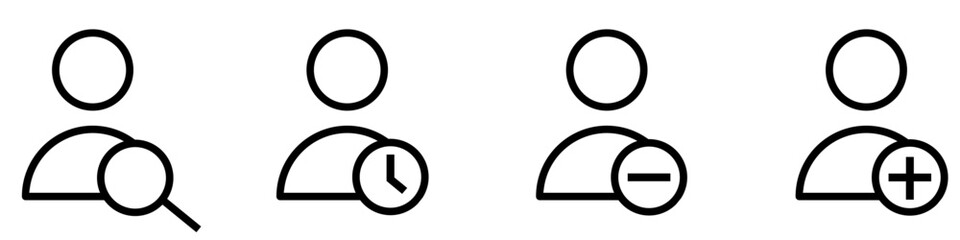 User icon vector set. People illustration sign collection. Man symbol.